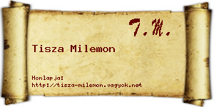 Tisza Milemon névjegykártya